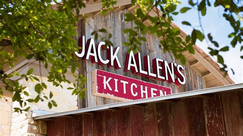 Jack allen kitchen - Jack Allen’s Kitchen serves fresh, locally-sourced, spirited Texan cuisine. Chef Gilmore delights guests with hearty appetizers, a delicious selection of entrée salads, steak and seafood specials, taco platters, luscious desserts, and signature cocktails made with fresh squeezed juices. Open for lunch and dinner 7 days a week. Happy hour …